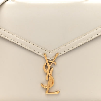 Saint Laurent Smooth Calfskin Medium Classic Monogram Cassandra Top Handle Crema Soft Rouge Legion 8 of 19
