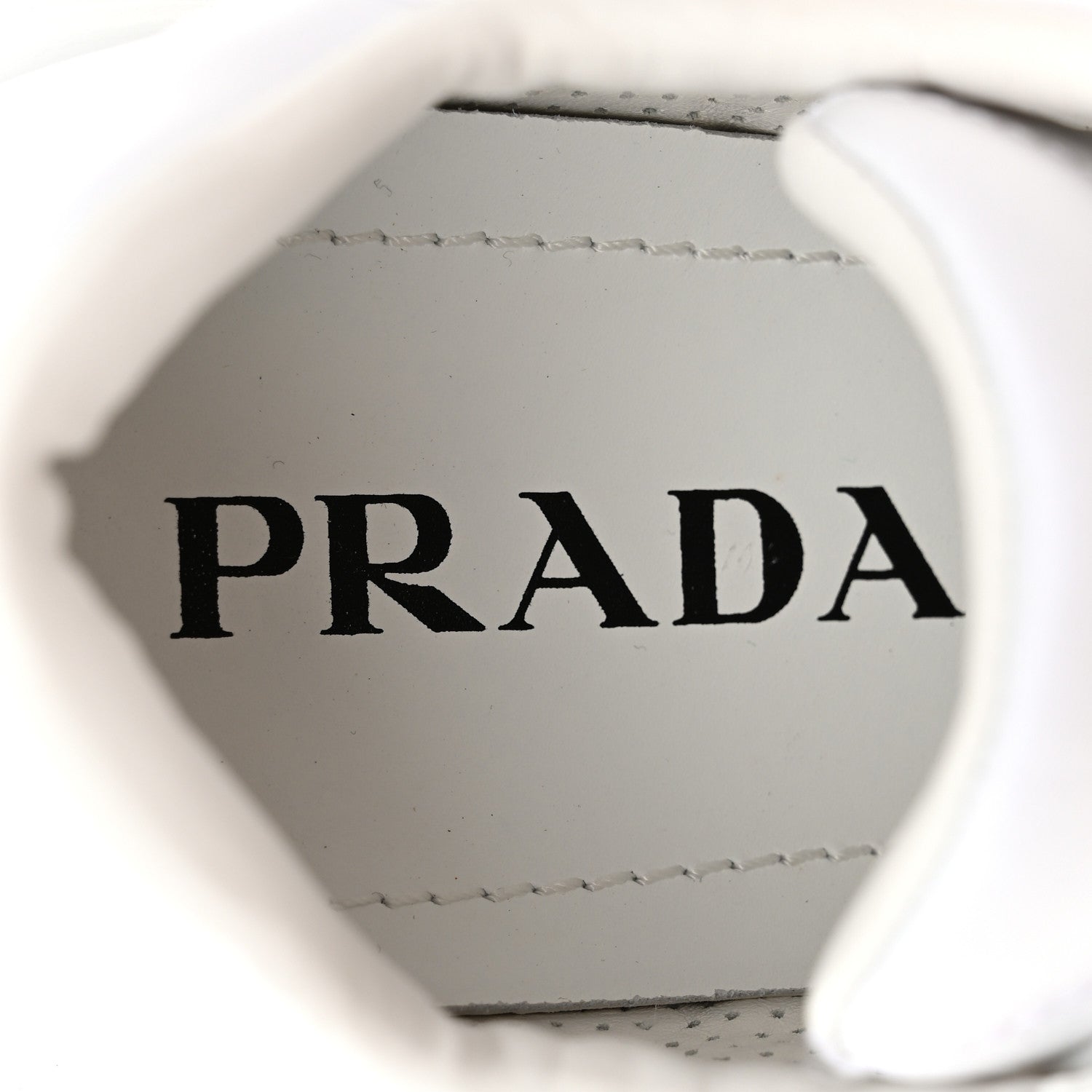 Prada Re-Nylon Spazzolato Metal Triangle Logo Womens Prax 01 45mm Sneakers 37 White Black 7 of 10
