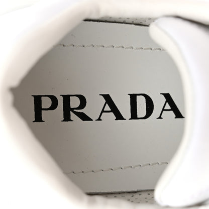 Prada Re-Nylon Spazzolato Metal Triangle Logo Womens Prax 01 45mm Sneakers 37 White Black 7 of 10