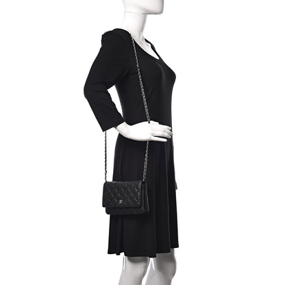 Chanel Caviar Quilted Wallet On Chain WOC Black 2 of 12