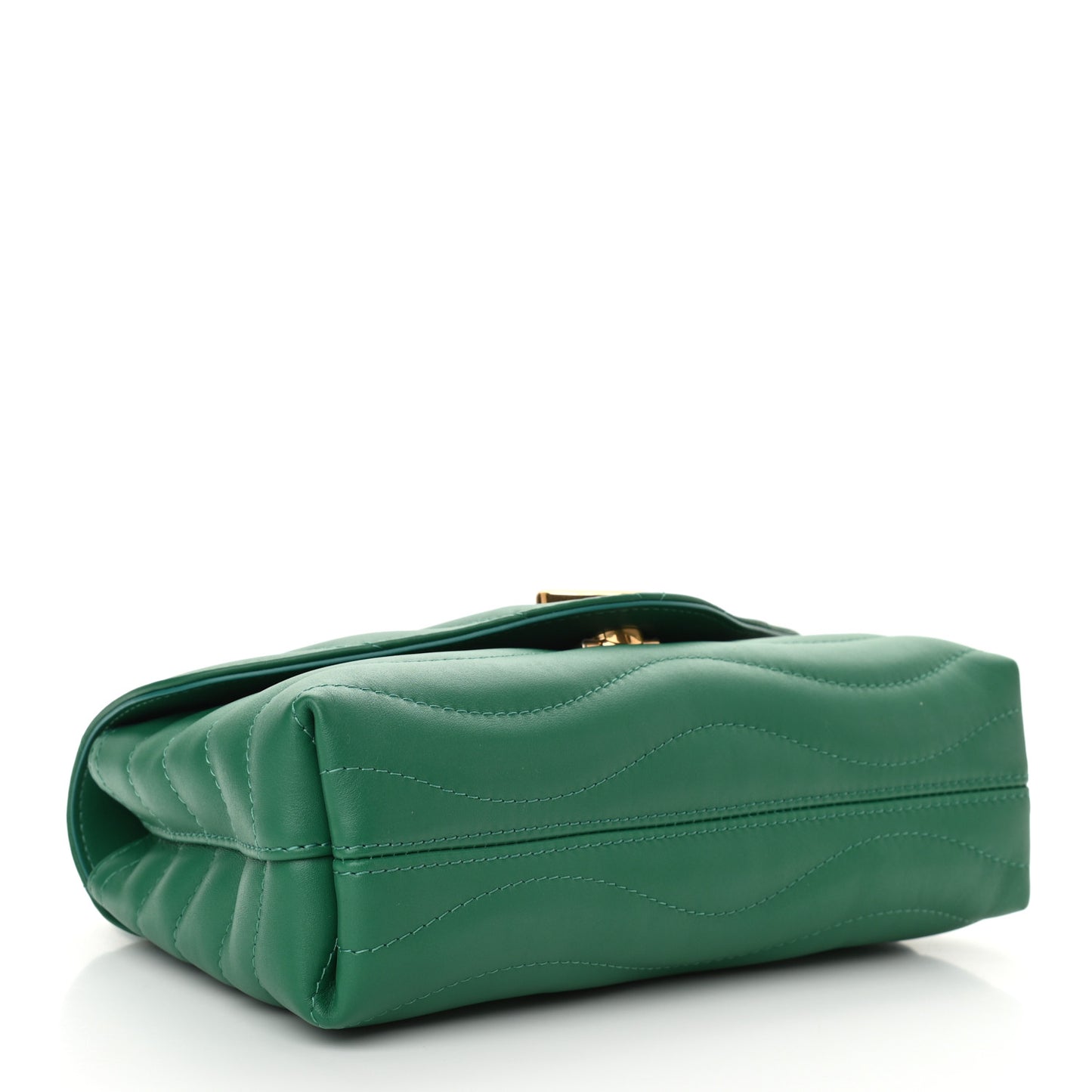 Calfskin New Wave Chain Bag MM NM Emerald