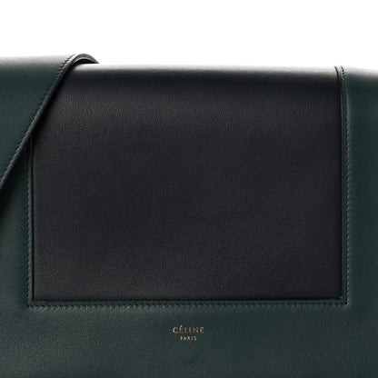 Celine Shiny Smooth Calfskin Medium Frame Shoulder Bag Amazone Dark Navy 8 of 10