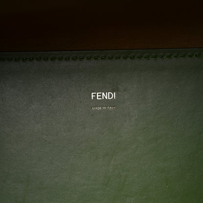 Fendi Vitello King Plexiglass Logo Embossed Medium Fendi Sunshine Shopper Tote Avocado 6 of 9