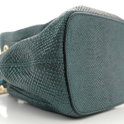 Bulgari Metallic Karung Serpenti Forever Bucket Bag Emerald Green 9 of 10