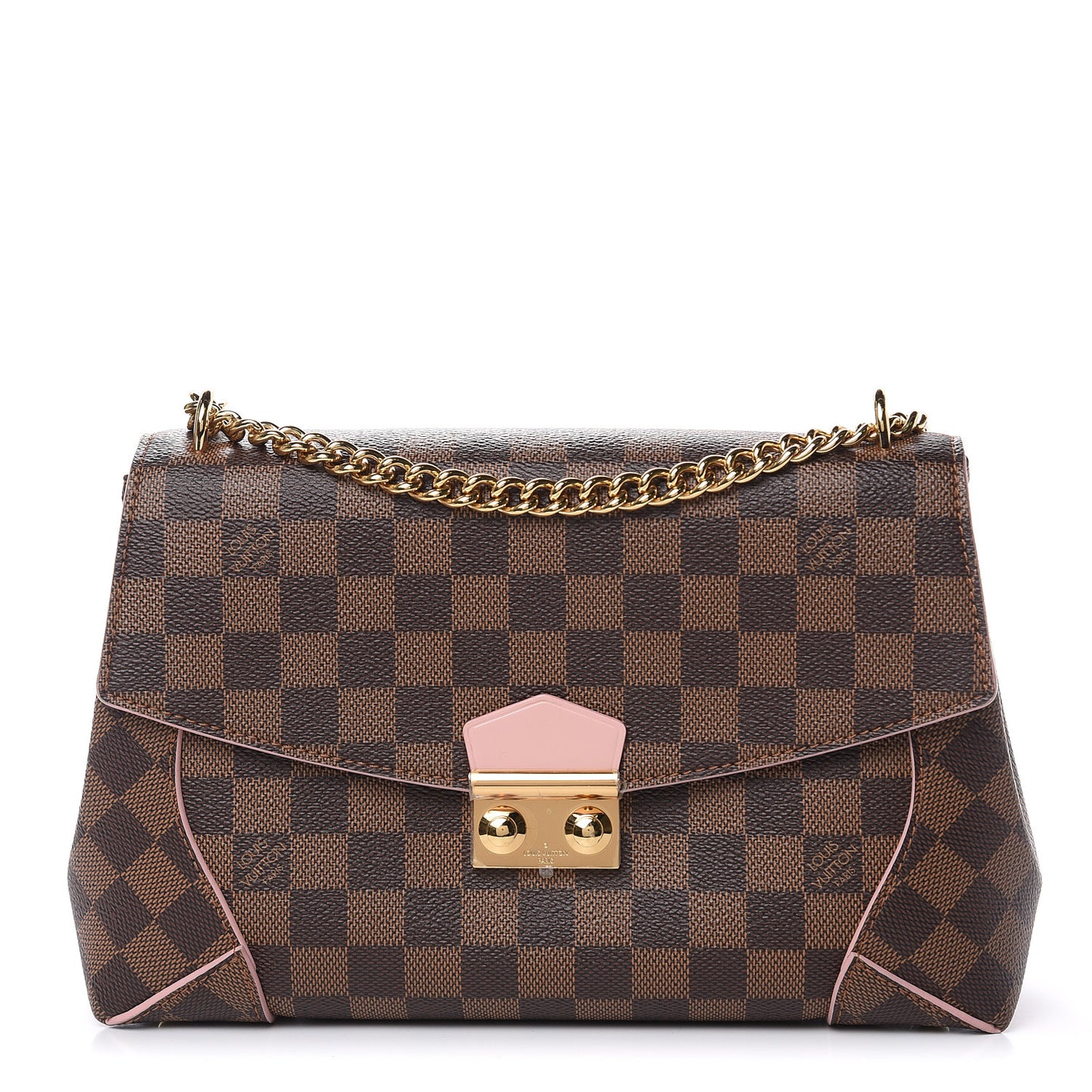 Damier Ebene Caissa Clutch Rose Ballerine