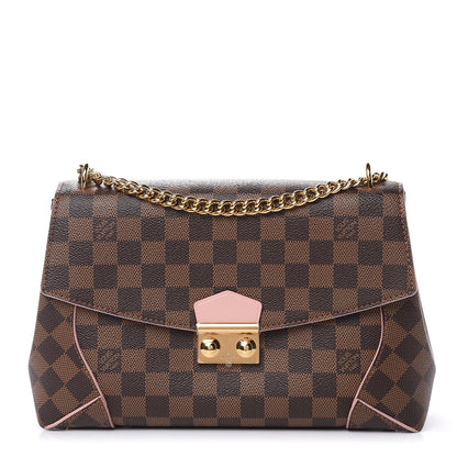 Louis Vuitton Damier Ebene Caissa Clutch Rose Ballerine 1 of 9