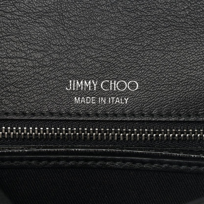 Jimmy Choo Calfskin Crystal Small Cheri Top Handle Bag Black 6 of 12