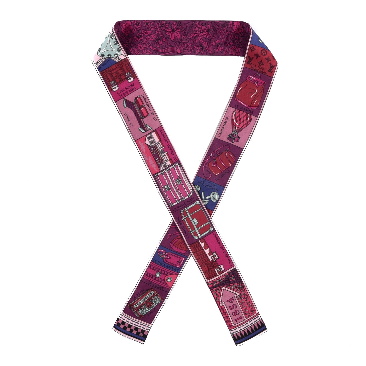 Louis Vuitton Silk Jeu De Louis BB Bandeau Magenta 1 of 3