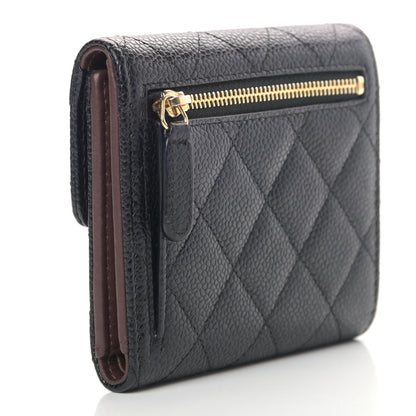 Chanel Caviar Quilted Compact Flap Wallet Black 3 of 8