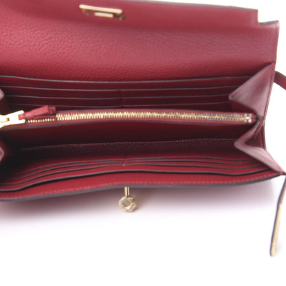 Hermes Swift Ghillies Kelly Longue Wallet Rouge Grenat 5 of 8
