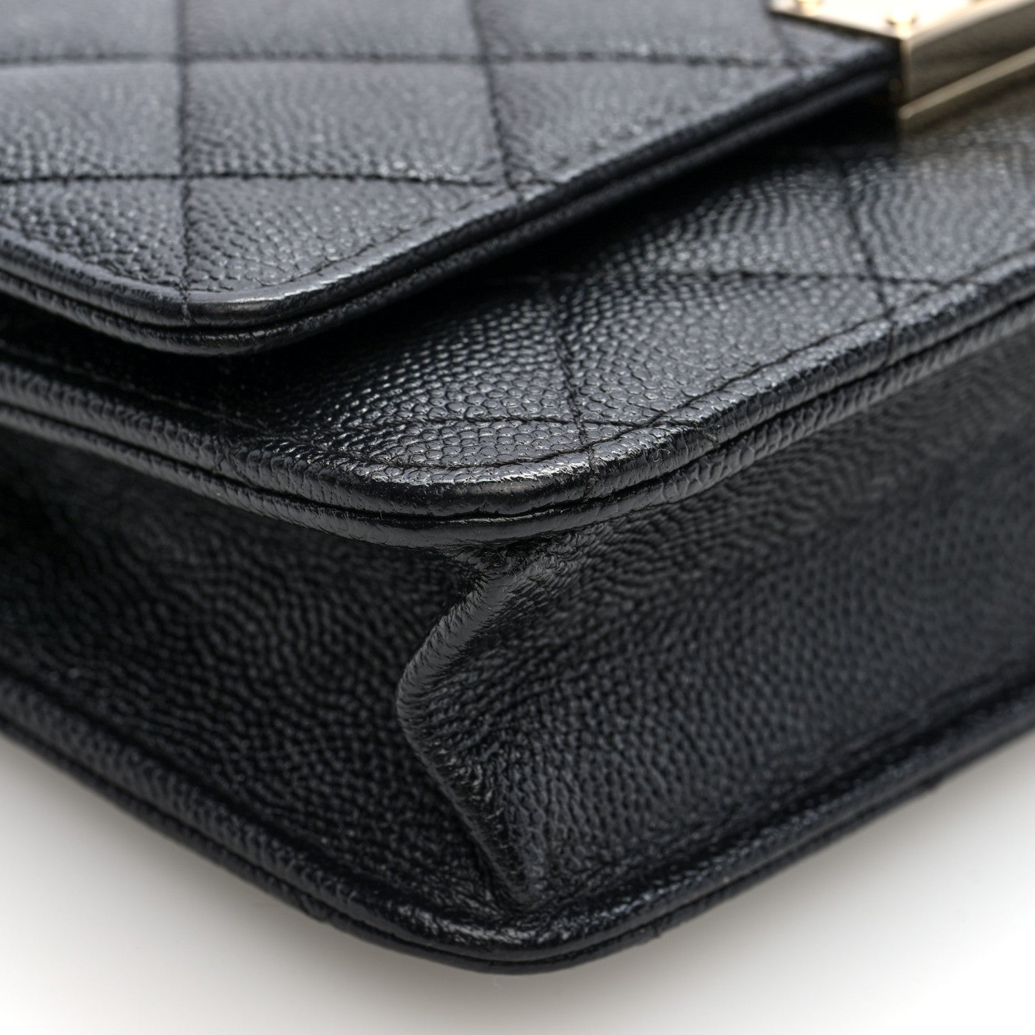 Chanel Caviar Quilted Golden Class Wallet On Chain WOC Black 9 of 10