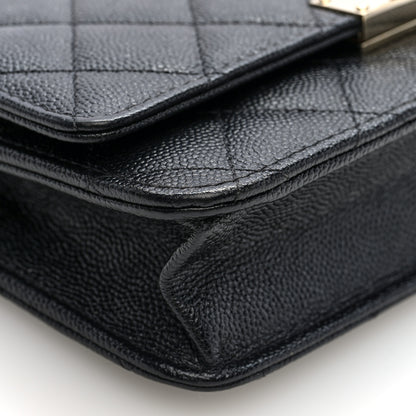 Chanel Caviar Quilted Golden Class Wallet On Chain WOC Black 9 of 10