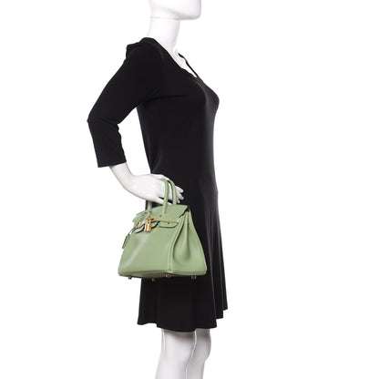 Hermes Swift Birkin 25 Vert Criquet 2 of 11