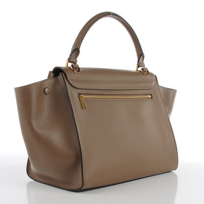 Celine Smooth Calfskin Medium Trapeze Taupe 3 of 8