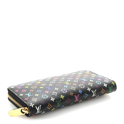 Louis Vuitton Monogram Multicolor Zippy Wallet Black Violet 4 of 7