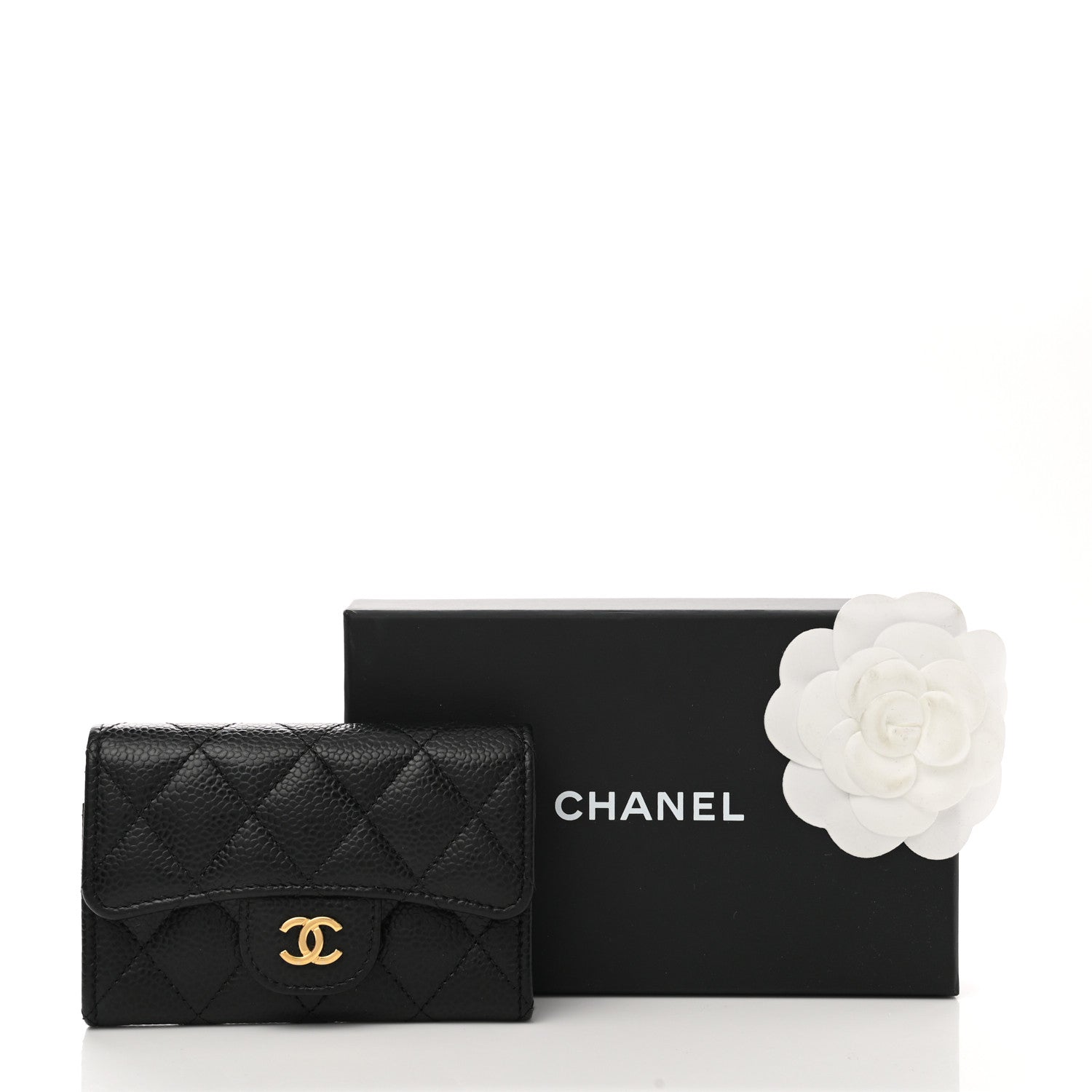 Chanel Caviar Quilted Flap Card Holder Wallet Black 10 of 10