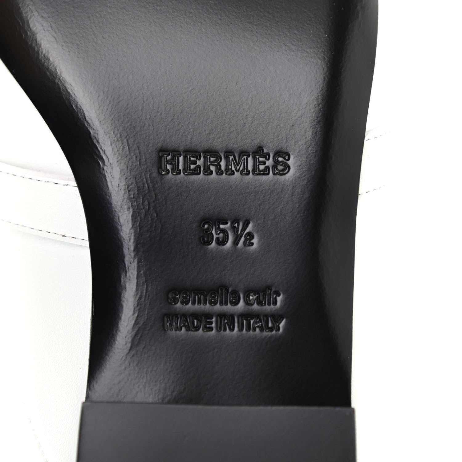 Hermes Calfskin Oz Mules 35.5 White 6 of 8