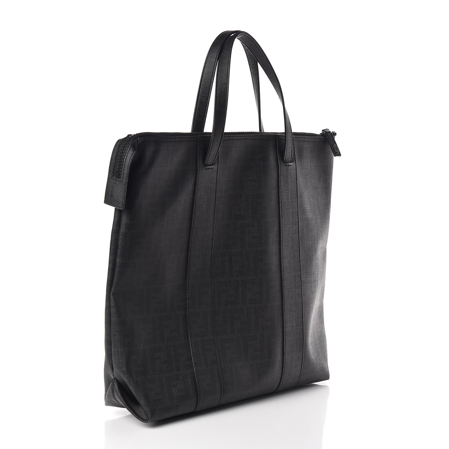 Fendi Zucca Spalmati Top Handle Tote Black 3 of 9