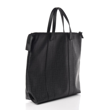 Fendi Zucca Spalmati Top Handle Tote Black 3 of 9
