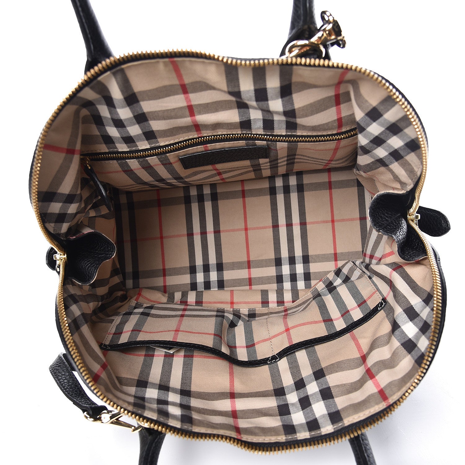 Burberry London Grainy Calfskin Medium Greenwood Bowling Bag Black 5 of 10