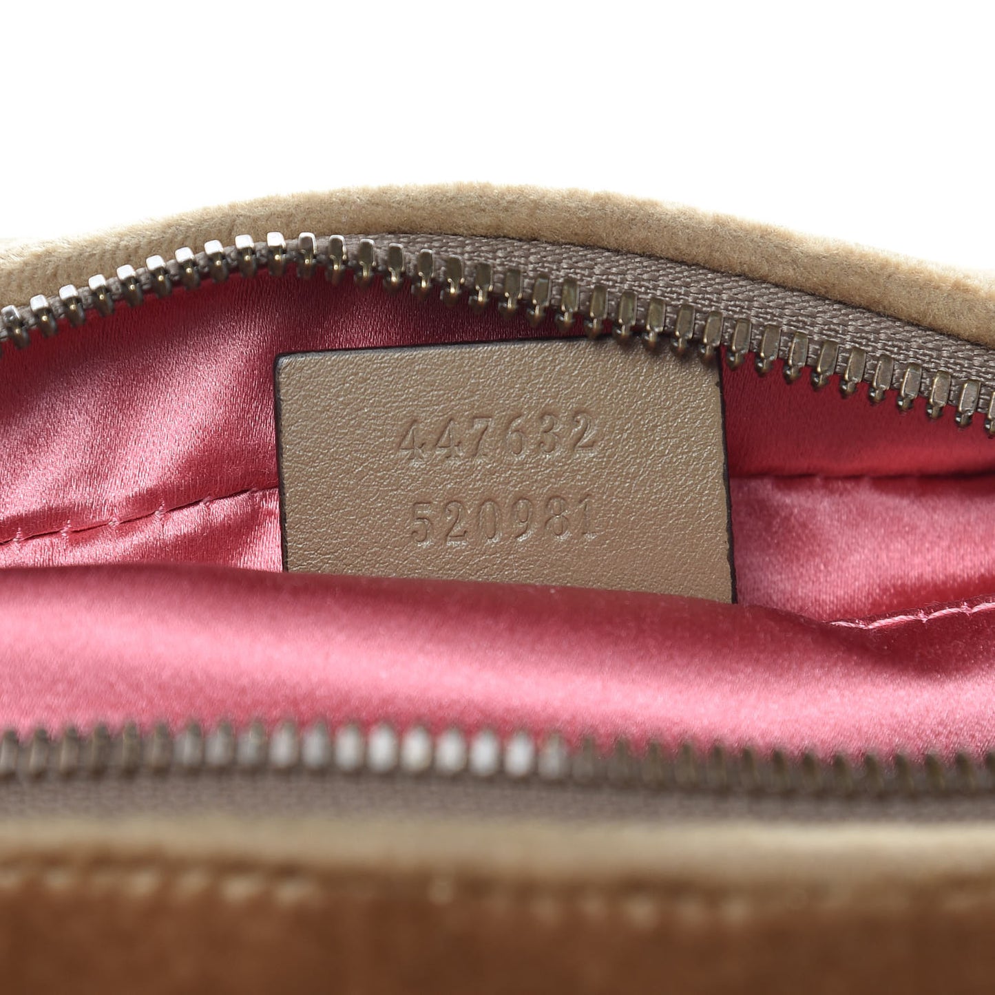 Velvet Matelasse Small GG Marmont Chain Shoulder Bag Taupe