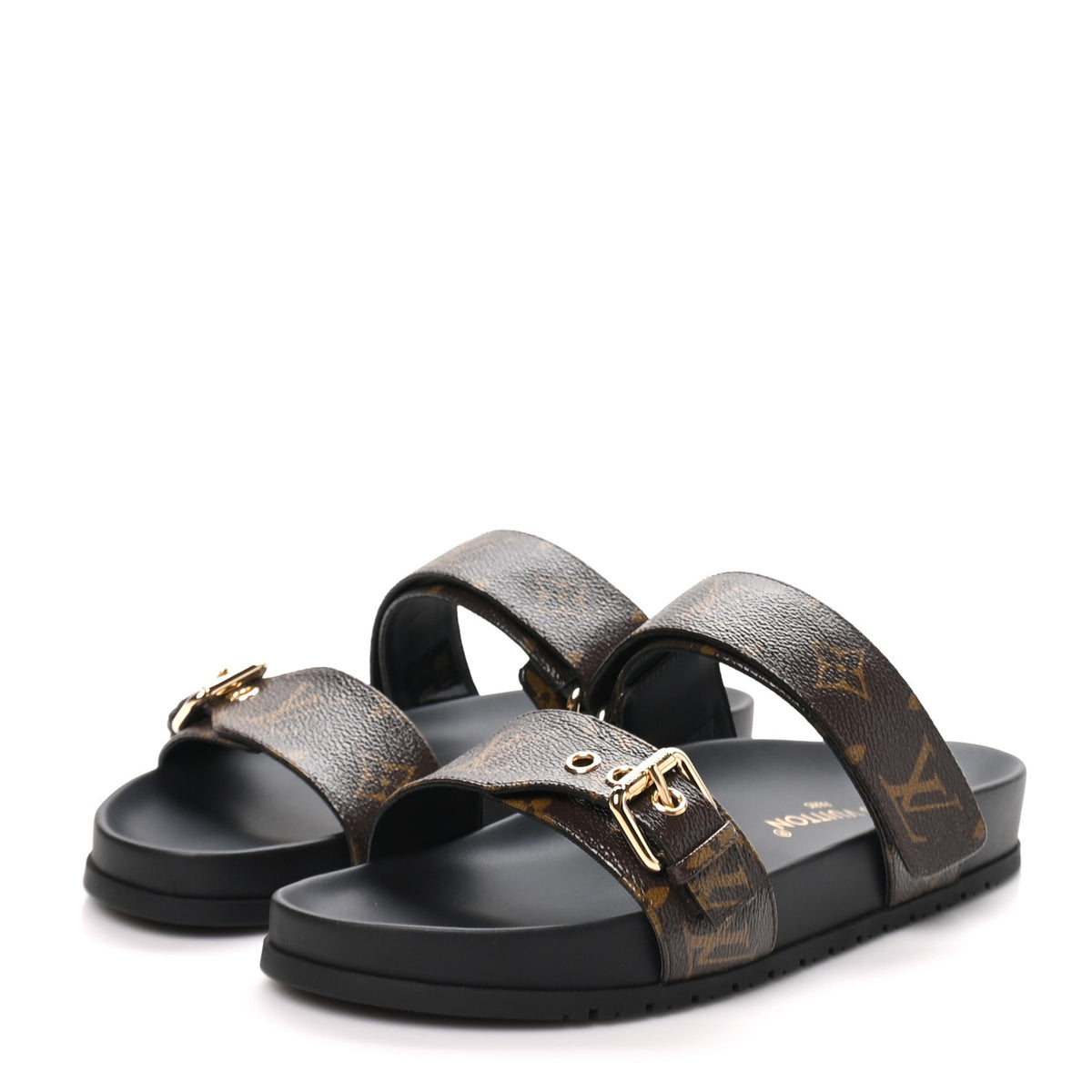 Monogram Bom Dia Mule Sandals 40 Black