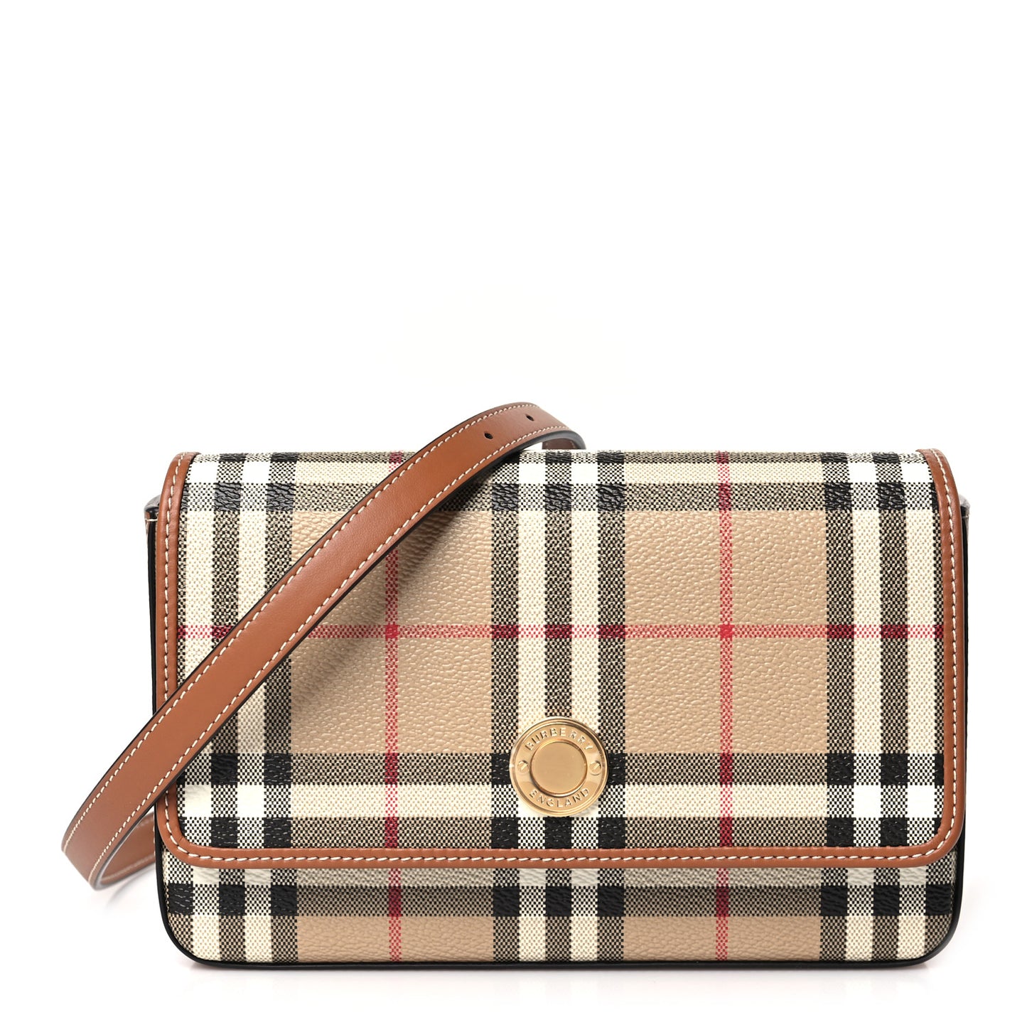 E-Canvas Vintage Check Hampshire Crossbody Archive Beige