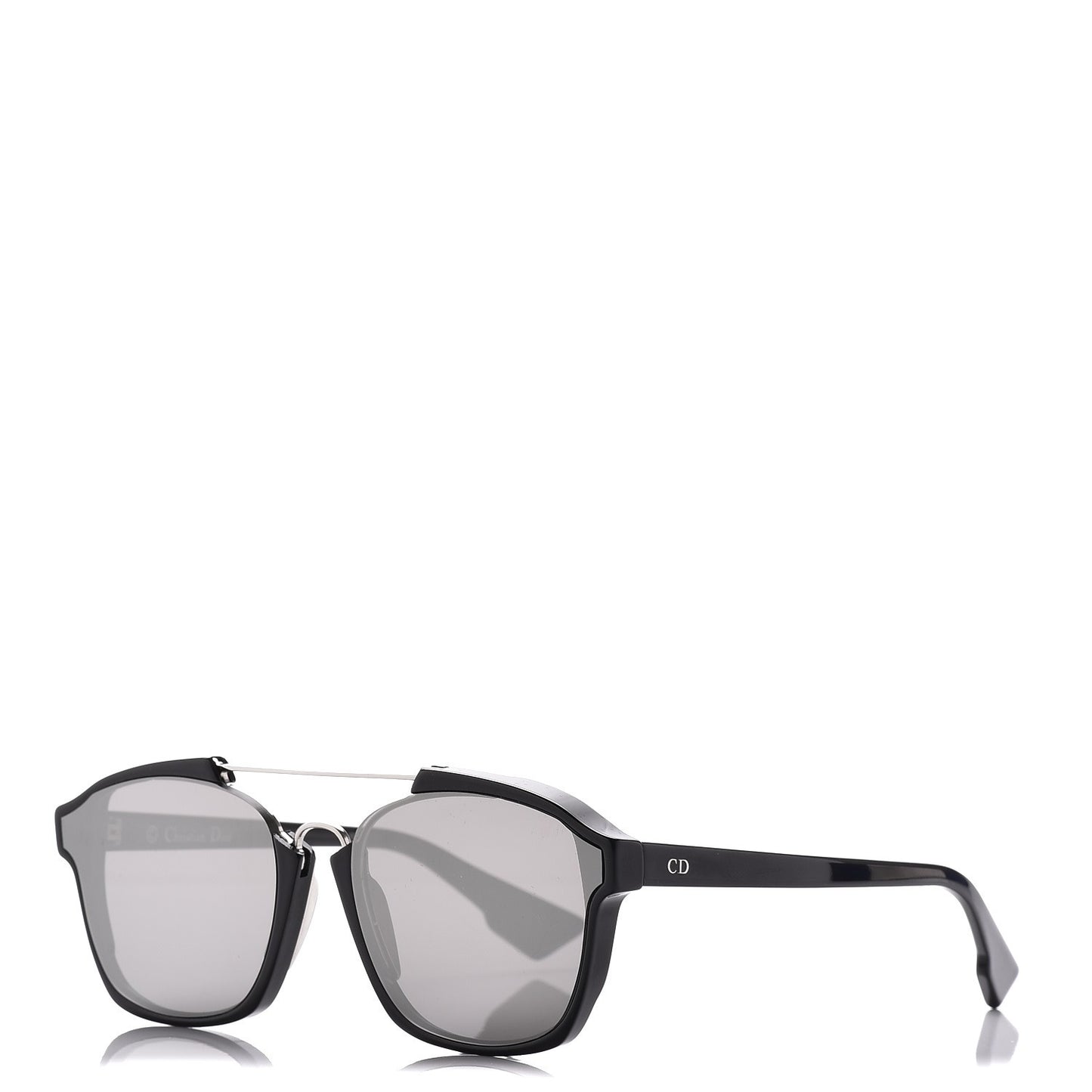 Abstract Square Mirrored Sunglasses Black