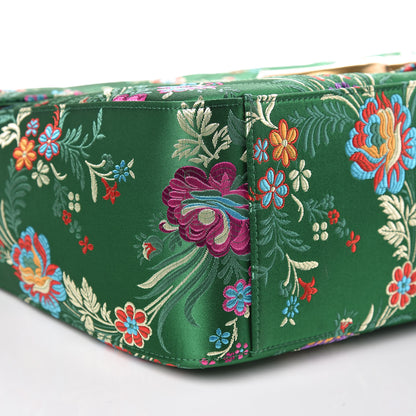 Gucci Jacquard Matelasse Floral Maxi GG Marmont Top Handle Shoulder Bag Green Multicolor 8 of 10