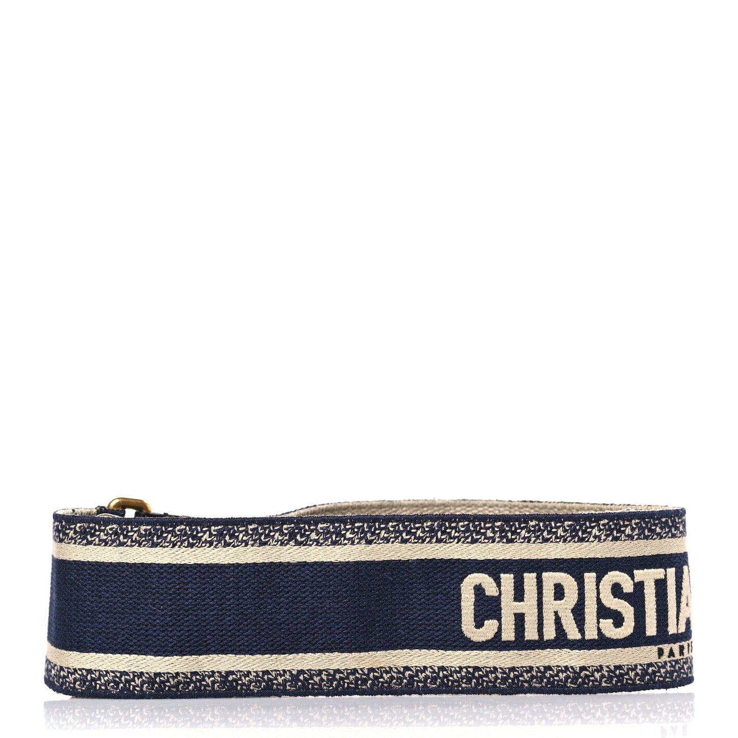 Canvas Embroidered Shoulder Strap Blue