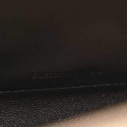 Saint Laurent Grain De Poudre Matelasse Chevron Cassandre Chain Wallet Dark Beige 8 of 12