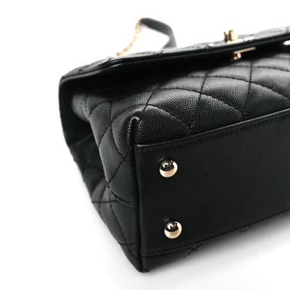 Chanel Caviar Quilted Mini Coco Handle Flap Black 8 of 9