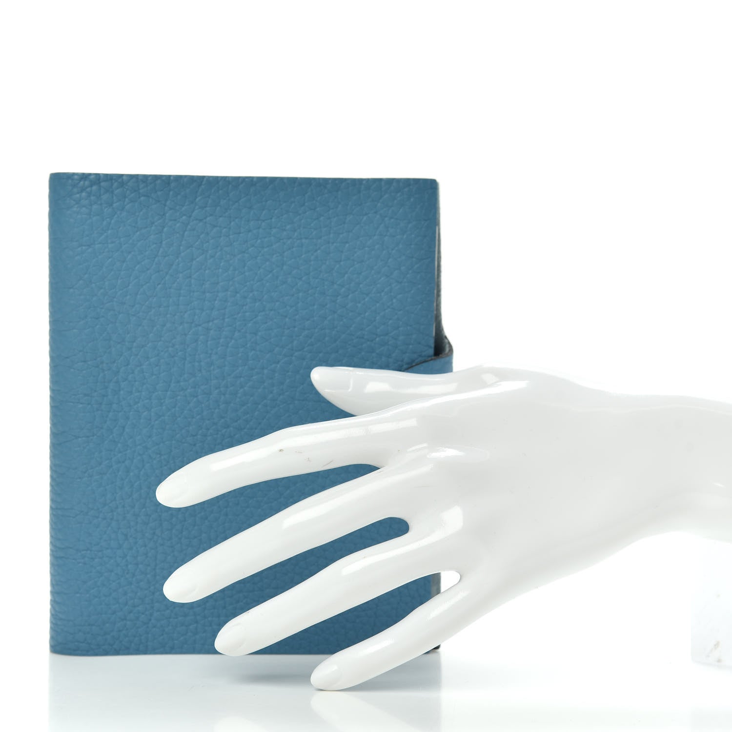 Hermes Taurillon Clemence Ulysse PM Notebook Cover Blue Jean 2 of 7