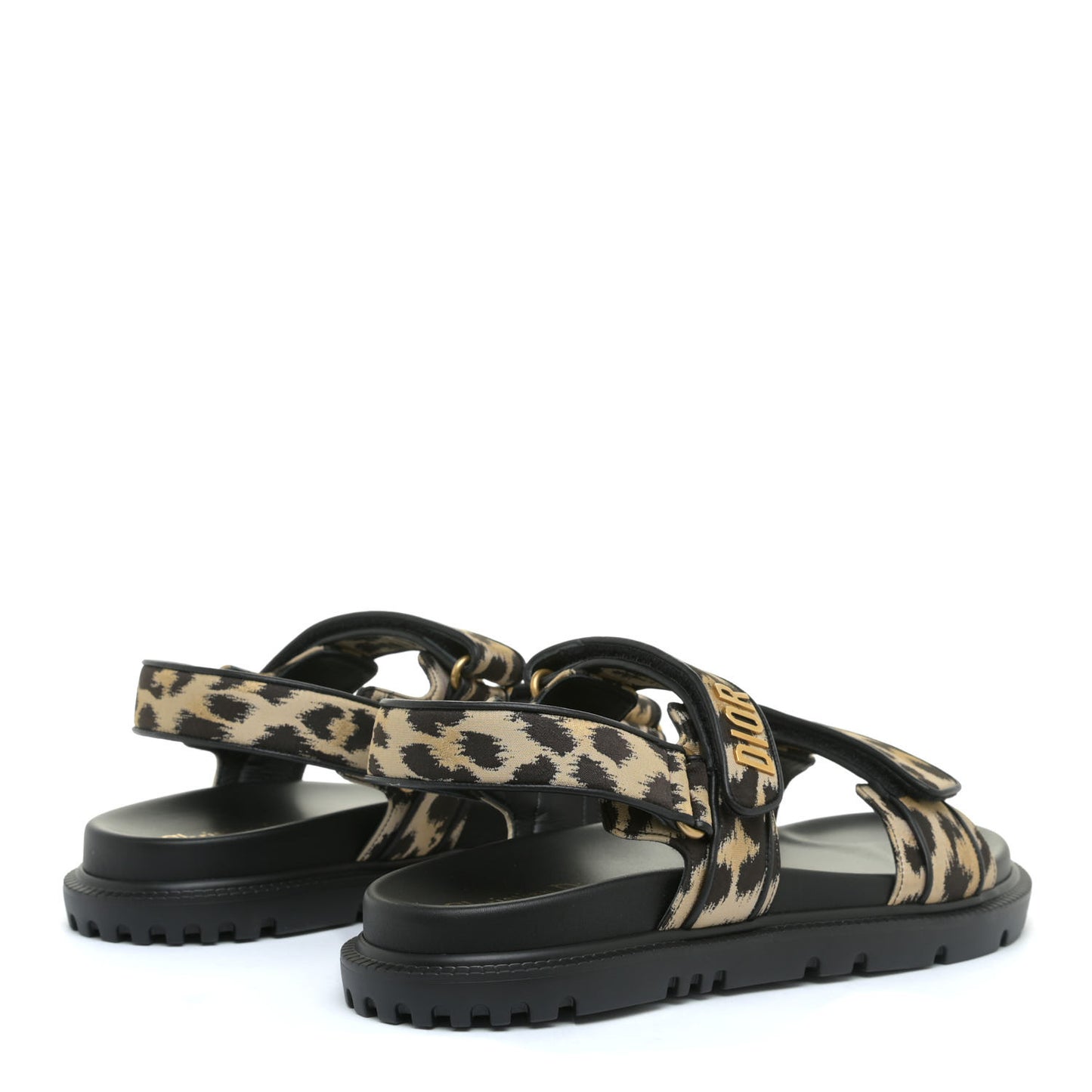Technical Fabric Mizza Print DiorAct Sandals 41.5 Beige Multicolor