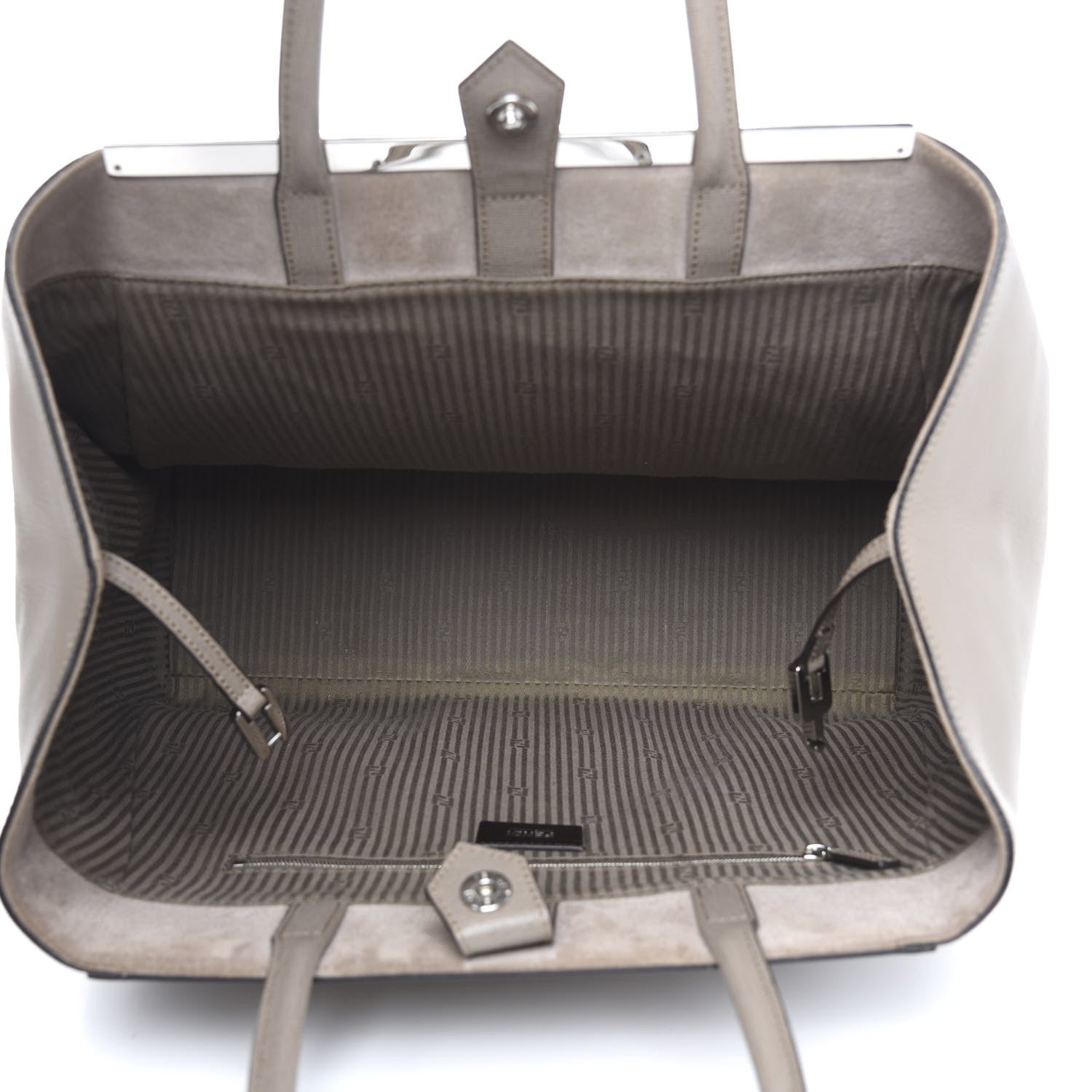 Fendi Vitello Elite Large 2Jours Tote Tortora 5 of 10