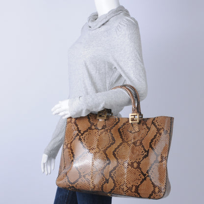 Fendi Python Twins Tote Natural 2 of 7