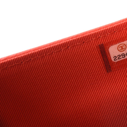 Chanel Lambskin Quilted Yen Wallet Orange 8 of 10