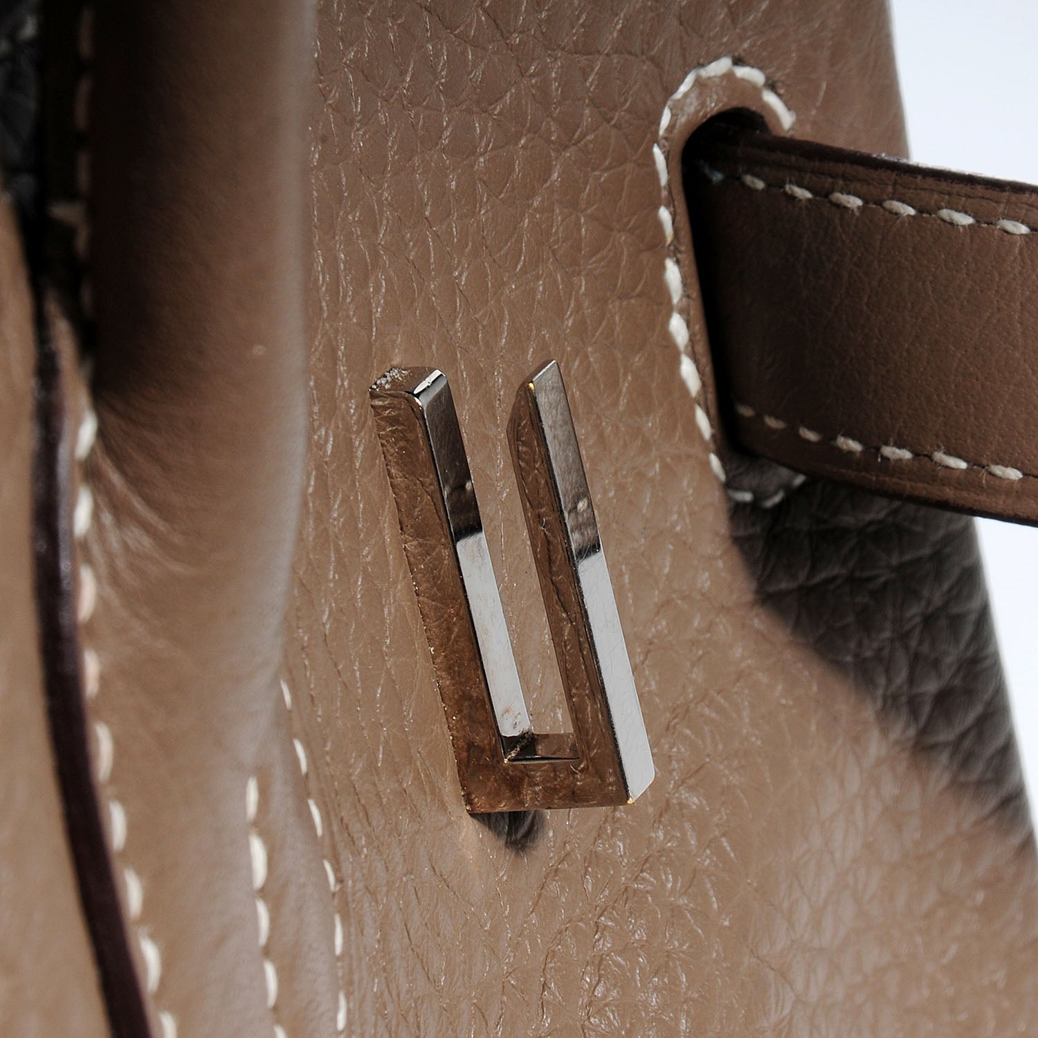Hermes Taurillon Clemence Birkin 30 Etoupe 17 of 19