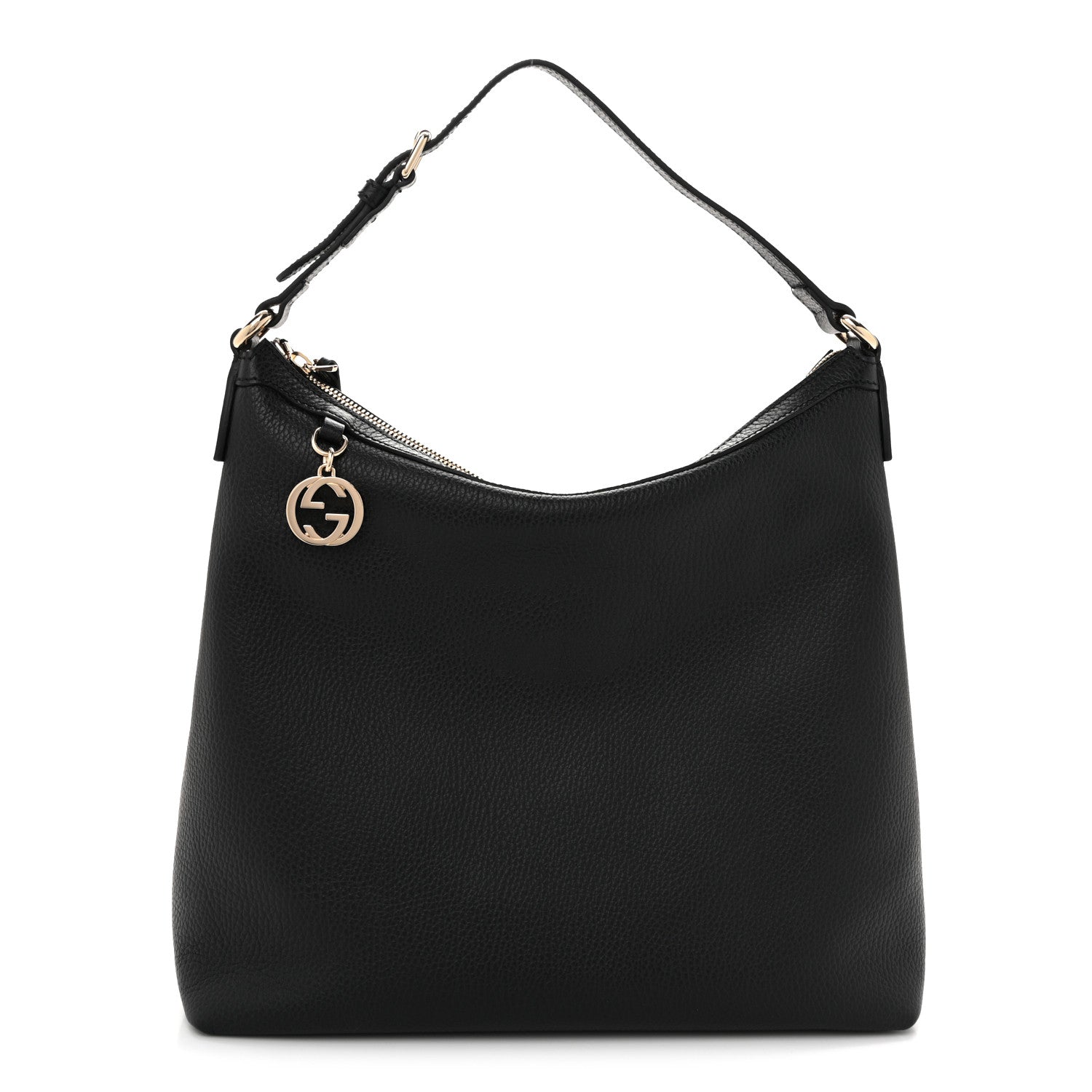 Gucci Dollar Calfskin GG Hobo Black 1 of 12