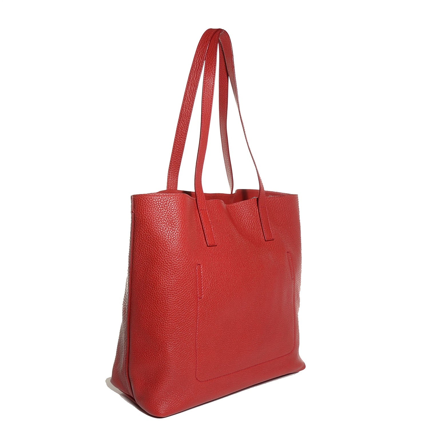 Prada Vitello Daino Tote Rosso 3 of 9