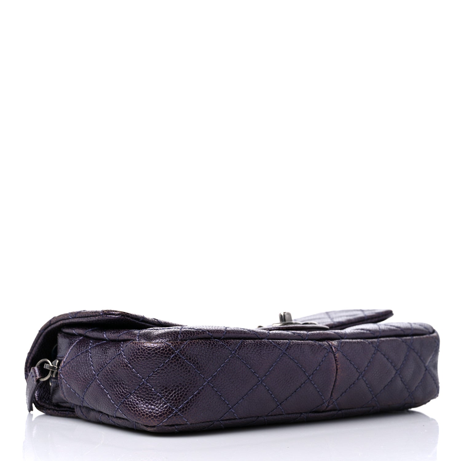 Chanel Iridescent Caviar Quilted Small Chic Flap Dark Purple 3 of 10