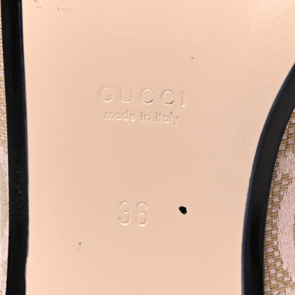 Gucci Monogram Macro GG Nappa Charlotte Womens Princetown Slippers 36 Beige Perfect Pink 8 of 11