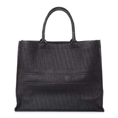 Christian Dior Oblique Calfskin Embossed Book Tote Black 1 of 13