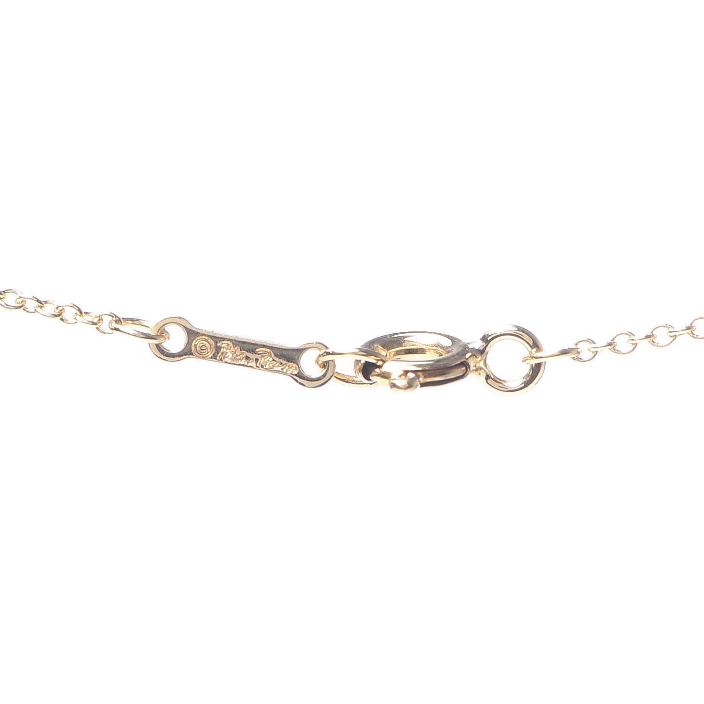 18K Yellow Gold Diamond Paloma Picasso Love & Kisses Pendant Necklace