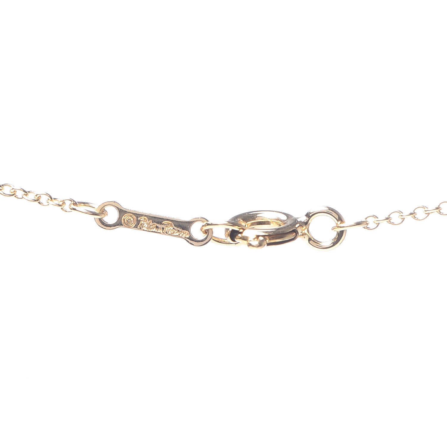 Tiffany 18K Yellow Gold Diamond Paloma Picasso Love & Kisses Pendant Necklace 5 of 6