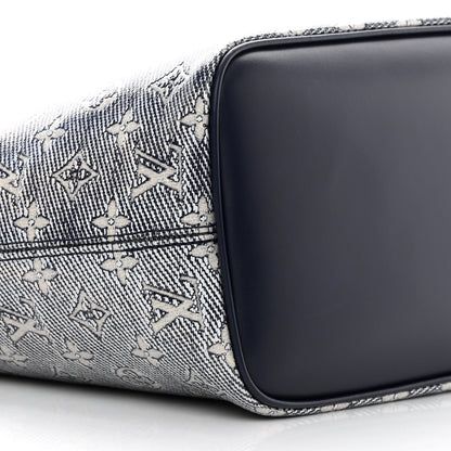 Louis Vuitton Monoglam Neverfull MM Blue 9 of 15