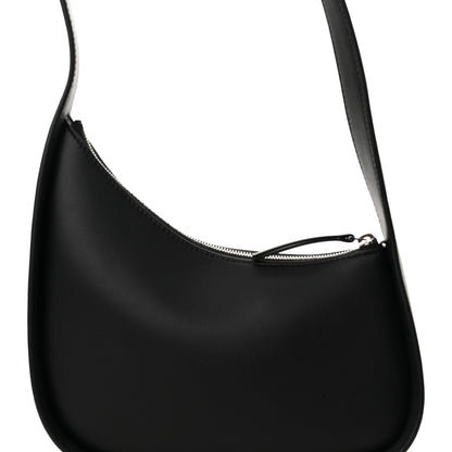 The Row Smooth Calfskin Half Moon Shoulder Bag Black 7 of 14