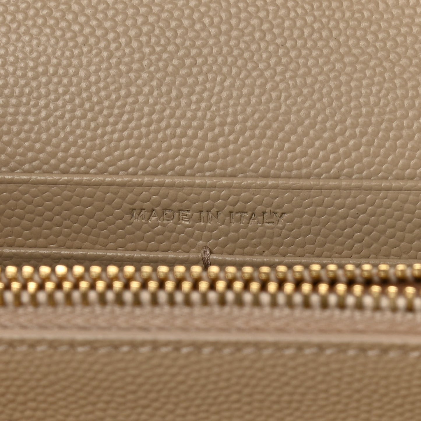 Grain De Poudre Matelasse Chevron Cassandre Chain Wallet Deep Beige