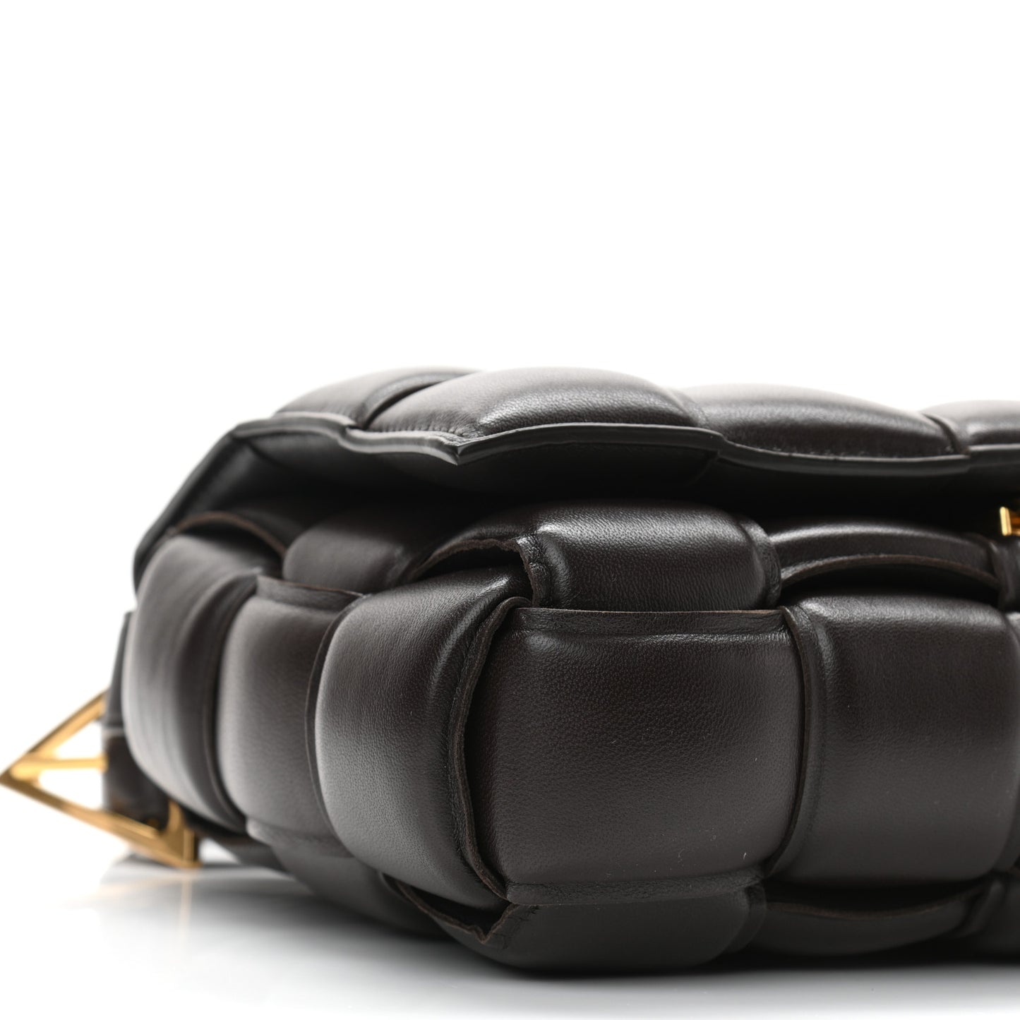 Nappa Maxi Intreccio Padded Cassette Crossbody Bag Fondente