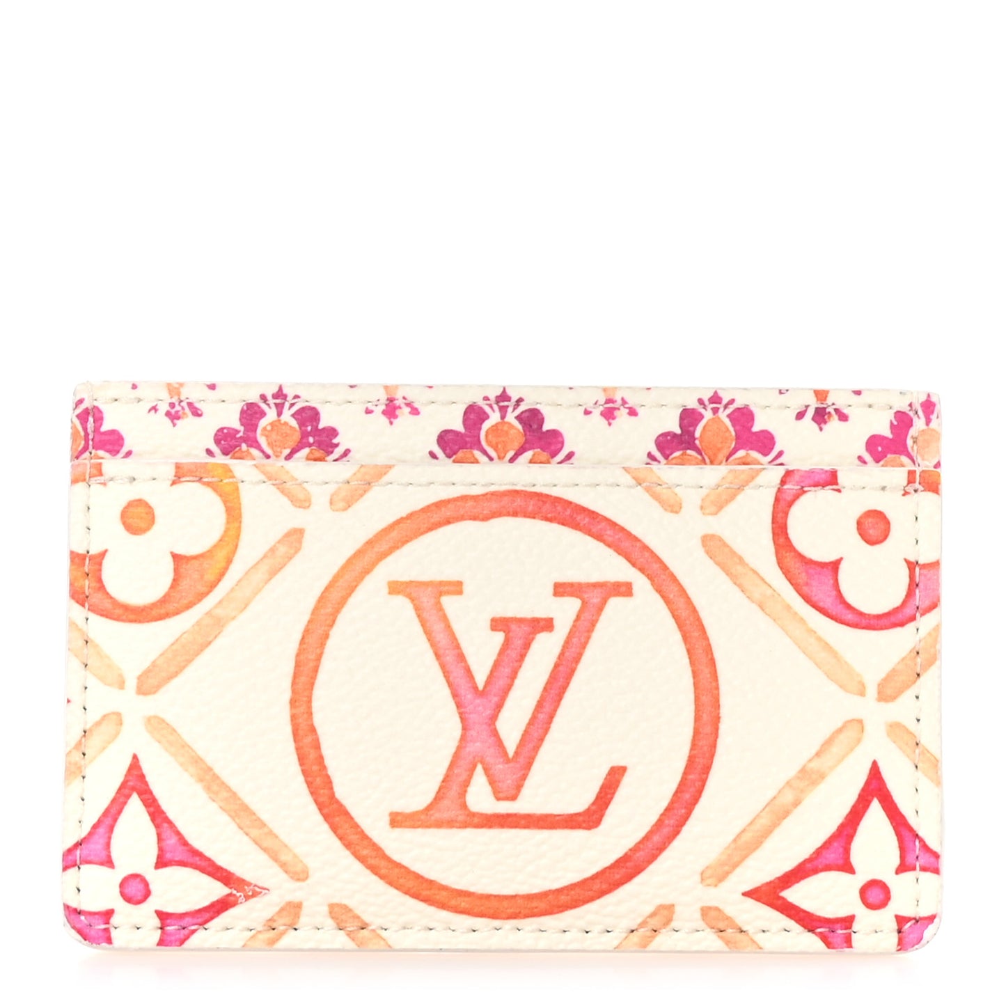 Monogram Tiles By The Pool Card Holder Coral